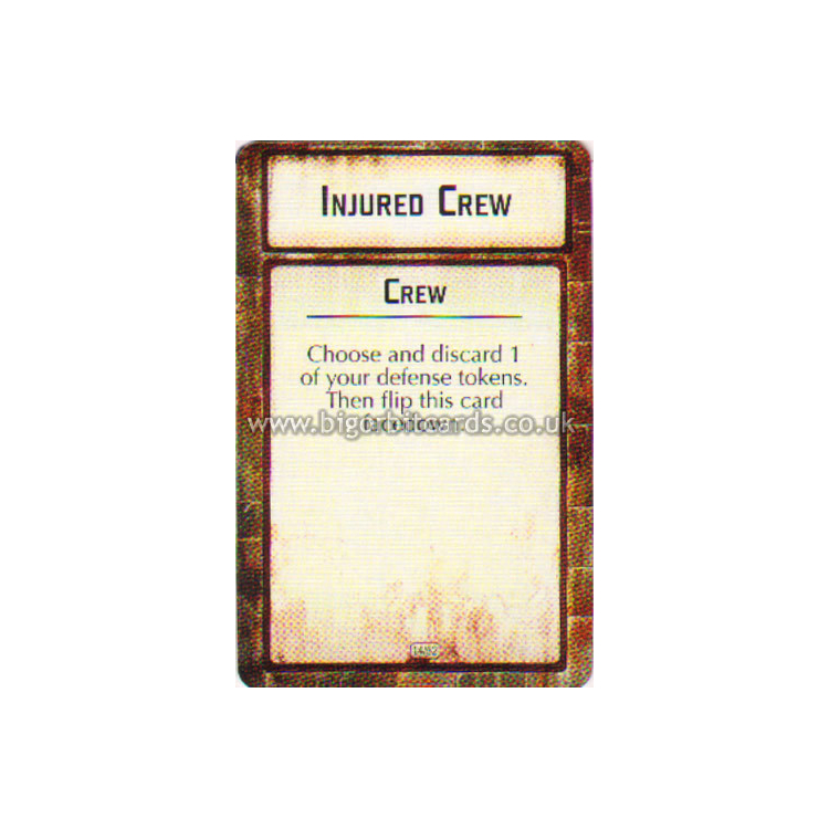 Injured Crew Damage Card Damage Cards Big Orbit Cards