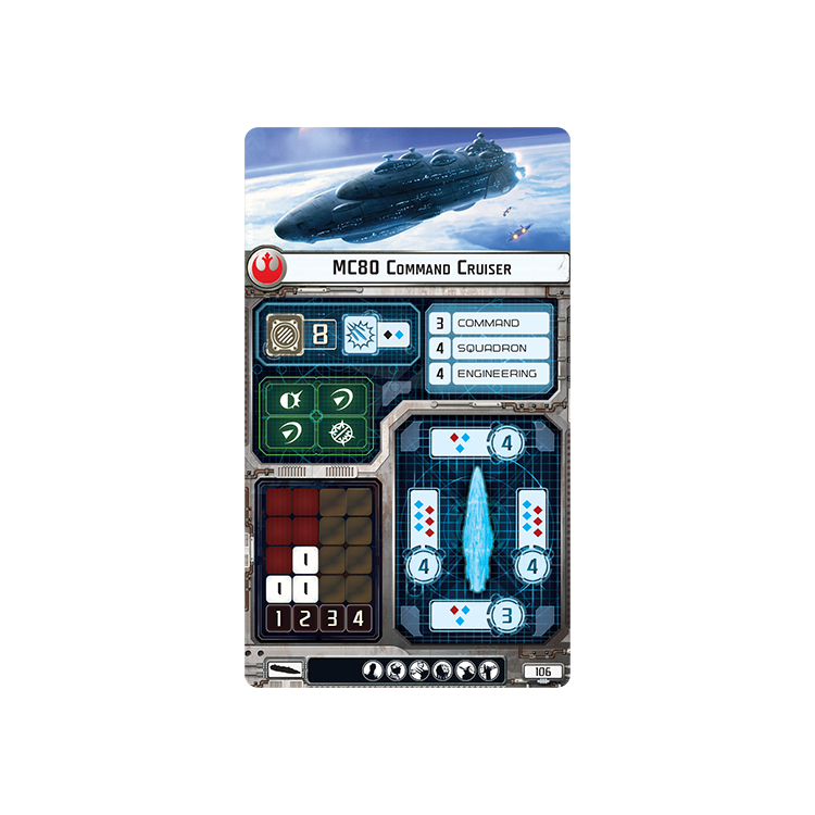 Sell MC80 Command Cruiser Ship Card Big Orbit Cards