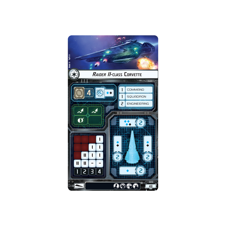 Sell Raider II class Corvette Ship Card Big Orbit Cards