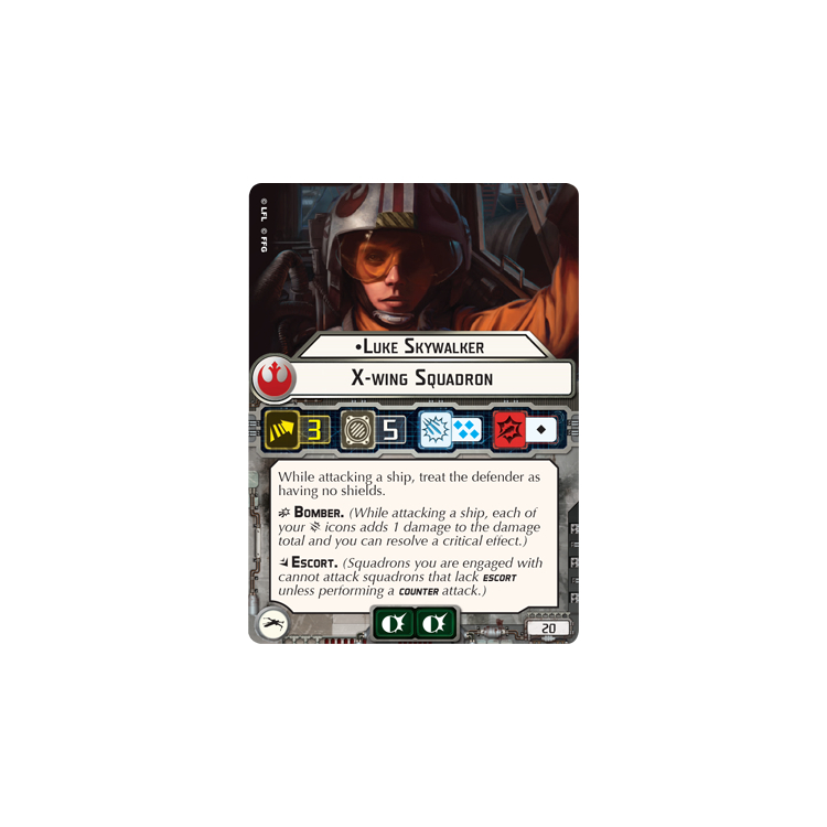 Sell Luke Skywalker X Wing Squadron Big Orbit Cards