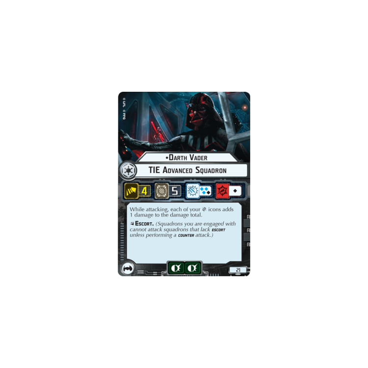 Darth Vader TIE Advanced Squadron Card Big Orbit Cards