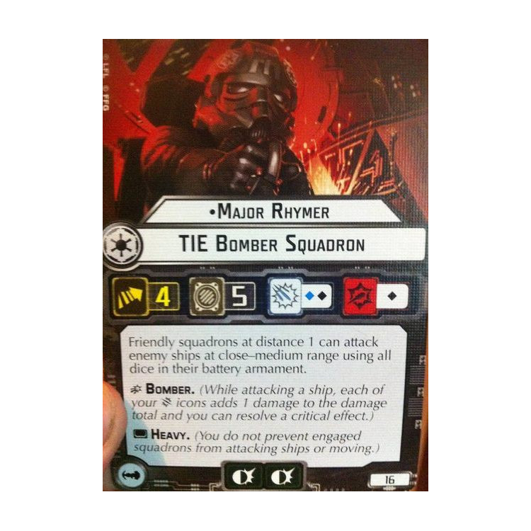 Major Rhymer TIE Bomber Squadron Card Big Orbit Cards