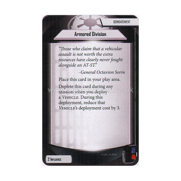 Armored Division Agenda Card - Agenda Card - Big Orbit Cards Armored Division Agenda Card - Agenda Card - Big Orbit Cards
