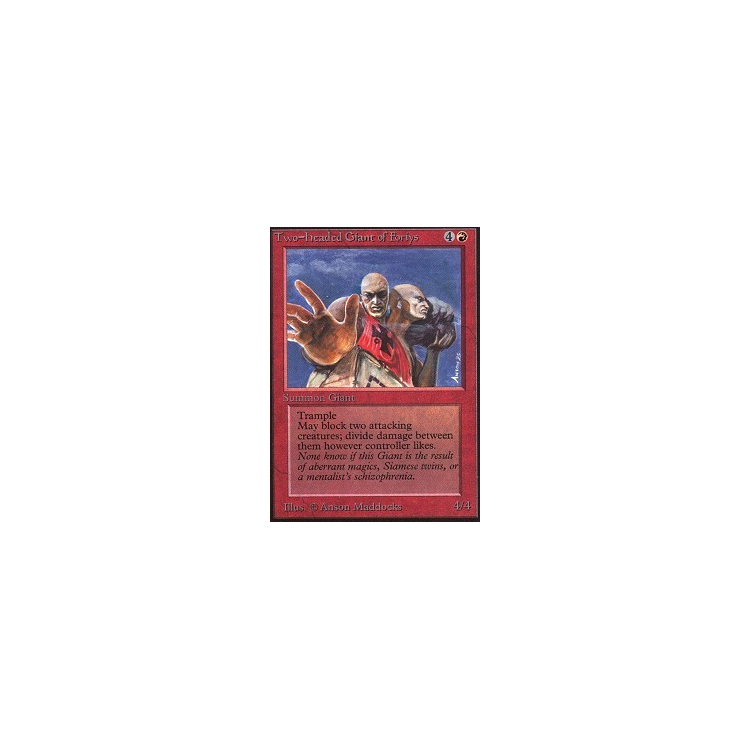 MTG Magic the gathering Two headed giant good of foriys, Unlimited