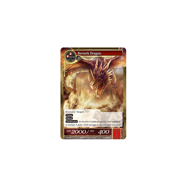 Berserk Dragon (Foil) - Force of Will - Big Orbit Cards Berserk Dragon (Foil) - Force of Will - Big Orbit Cards