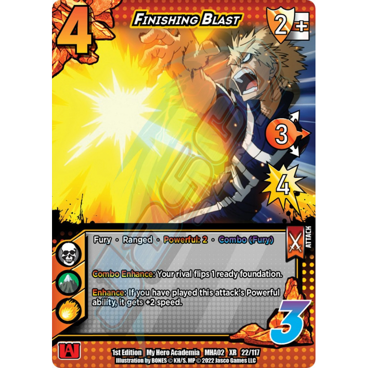 Finishing Blast (XR) (Foil) (1st Edition) - Big Orbit Cards Finishing Blast (XR) (Foil) (1st Edition) - Big Orbit Cards