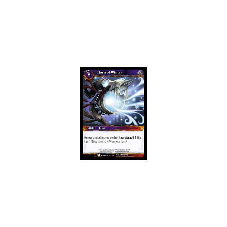 Horn of Winter - War of the Elements - Big Orbit Cards Horn of Winter - War of the Elements - Big Orbit Cards