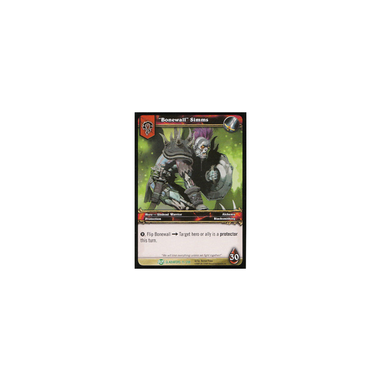 "Bonewall" Simms - Blood of Gladiators - Big Orbit Cards "Bonewall" Simms - Blood of Gladiators - Big Orbit Cards