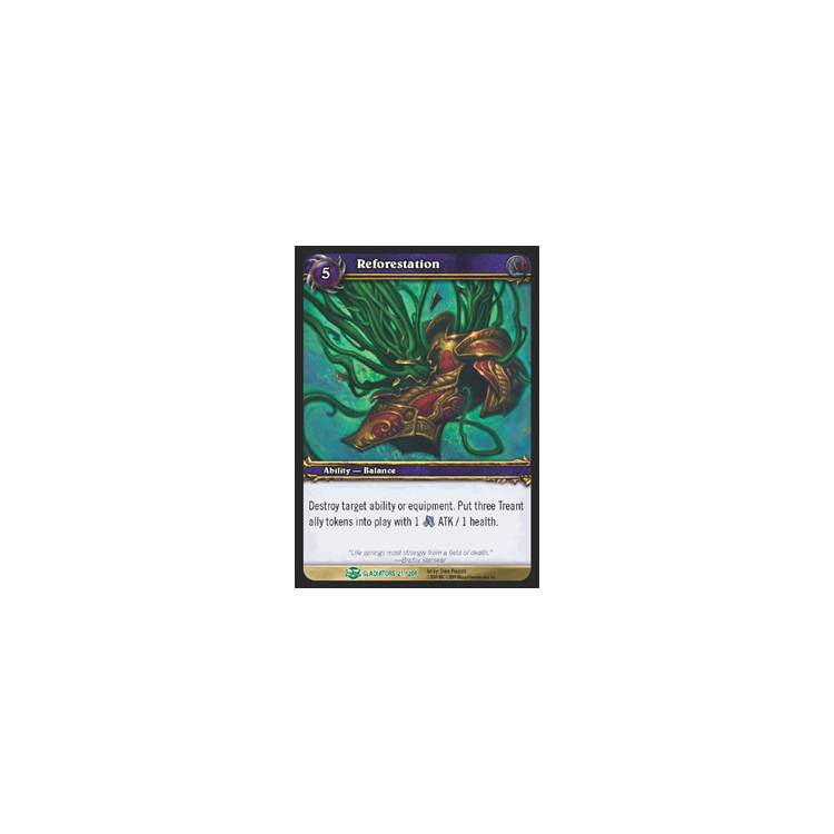 Reforestation - Blood of Gladiators - Big Orbit Cards Reforestation - Blood of Gladiators - Big Orbit Cards