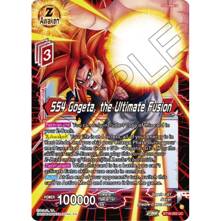 DRAGON BALL SUPER CARD GAME FR - Gogeta SSB Assaut de Fusion BT6
