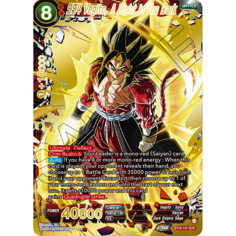 SS4 Vegito, A Light in the Dark - Big Orbit Cards