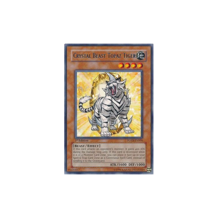 Crystal Beast Topaz Tiger - Rare (1st - Big Orbit Cards Crystal Beast Topaz Tiger - Rare (1st - Big Orbit Cards