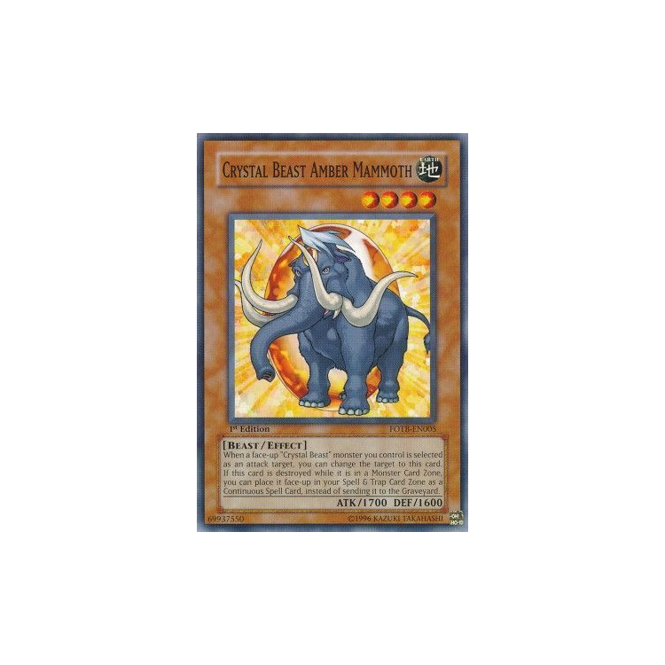 Crystal Beast Amber Mammoth (1st Edition) - Big Orbit Cards Crystal Beast Amber Mammoth (1st Edition) - Big Orbit Cards