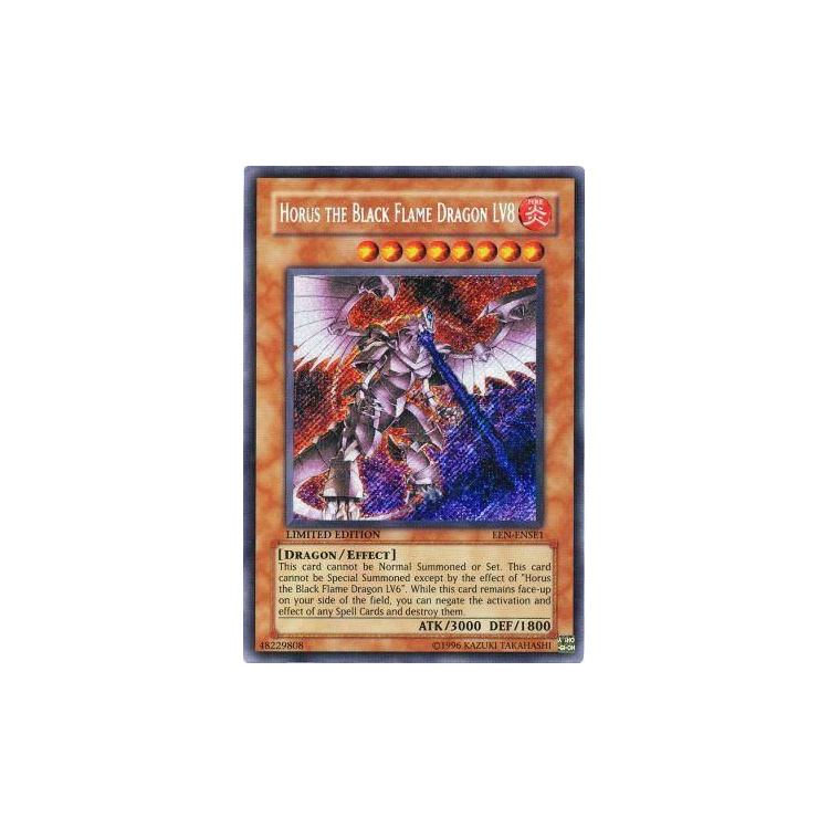 Horus The Black Flame Dragon LV8 EEN-ENSE1 Limited Edition Heavy Played  Yugioh