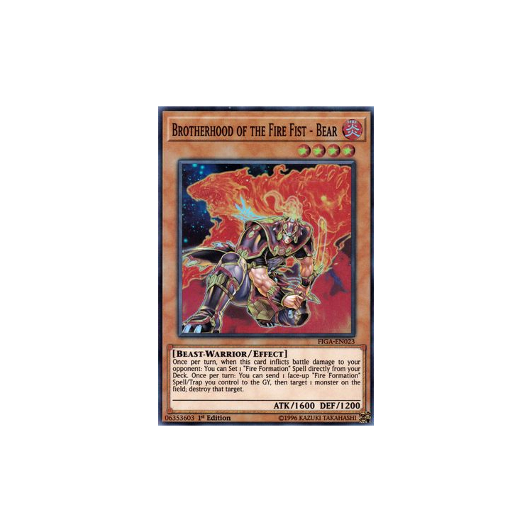 Brotherhood of the Fire Fist - Bear - - Big Orbit Cards Brotherhood of the Fire Fist - Bear - - Big Orbit Cards