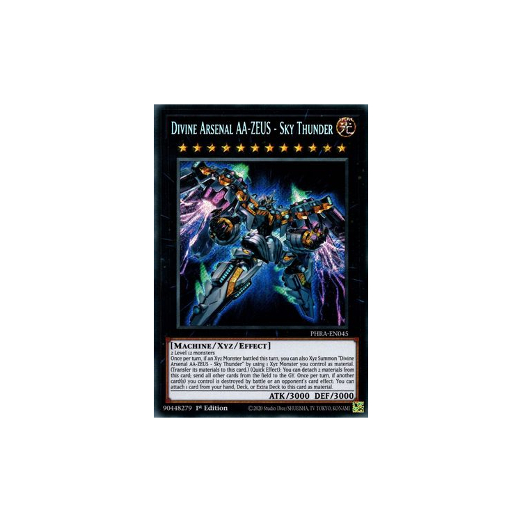 YuGiOh Divine Arsenal AA-ZEUS - Sky Thunder, PHRA-EN045, Starlight Rare, 1st outlet Ed