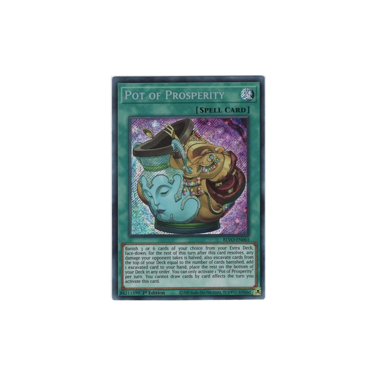 Yugioh Pot Of Prosperity BLVO-EN065 1st orders edition secret rare