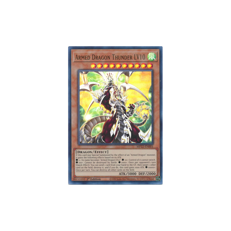 YUGIOH Armed Dragon LV10 White MP22-EN005