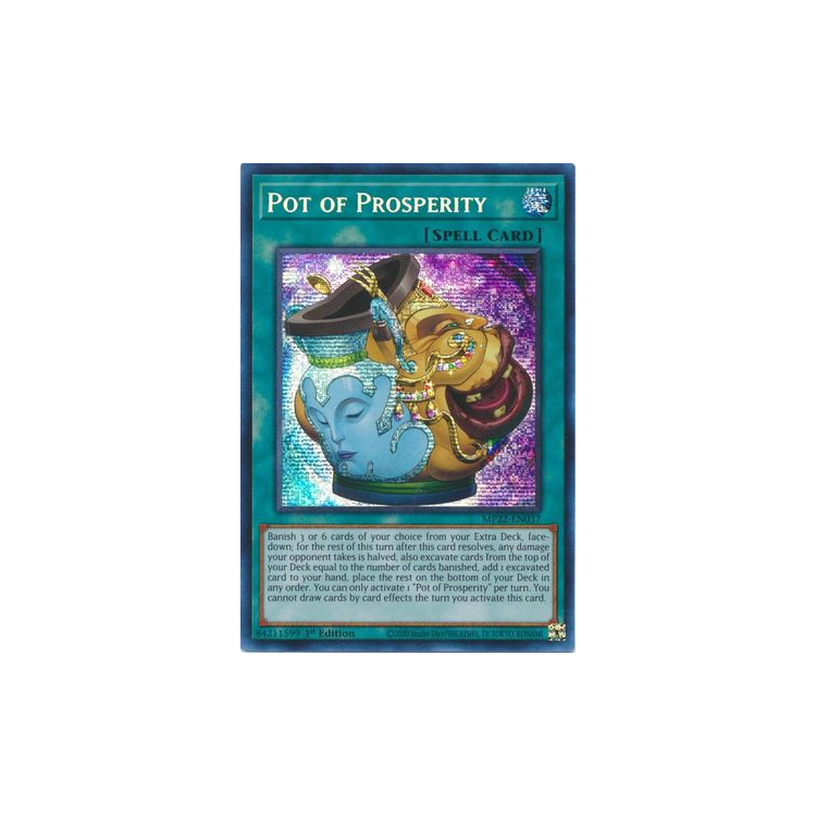 Yu-gi-oh! orders Pot Of Prosperity MP22-EN037 Prismatic Secret Rare