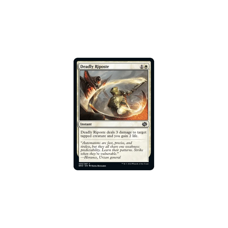 Deadly Riposte - The Brothers' War - Big Orbit Cards Deadly Riposte - The Brothers' War - Big Orbit Cards