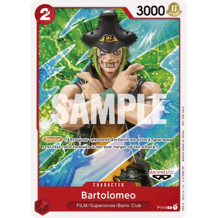 Sell Bartolomeo One Piece Film Red Movie Big Orbit Cards