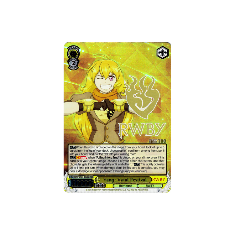 Yang: Vytal Festival (RBR) - RWBY - Big Orbit Cards