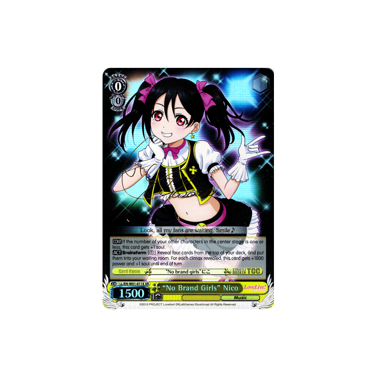 "No Brand Girls" Nico - XR - Love Live! DX - Big Orbit Cards "No Brand Girls" Nico - XR - Love Live! DX - Big Orbit Cards