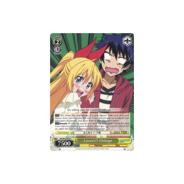 Lovers!? Chitoge - Weiss Schwarz - Big Orbit Cards Lovers!? Chitoge - Weiss Schwarz - Big Orbit Cards