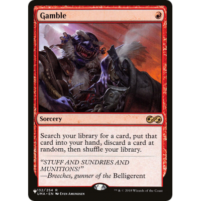 Gamble (UMA) - Magic the Gathering - Big Orbit Cards Gamble (UMA) - Magic the Gathering - Big Orbit Cards
