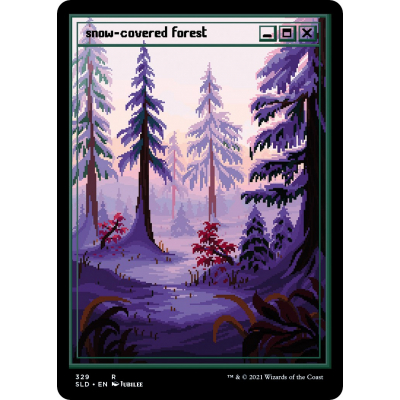 Sell Snow-Covered Forest (PixelSnowLands.jpg) - Big Orbit Cards