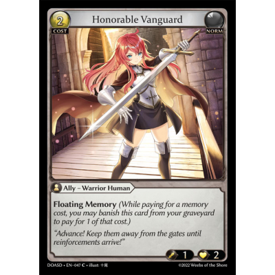 Honorable Vanguard - Grand Archive - Big Orbit Cards Honorable Vanguard - Grand Archive - Big Orbit Cards