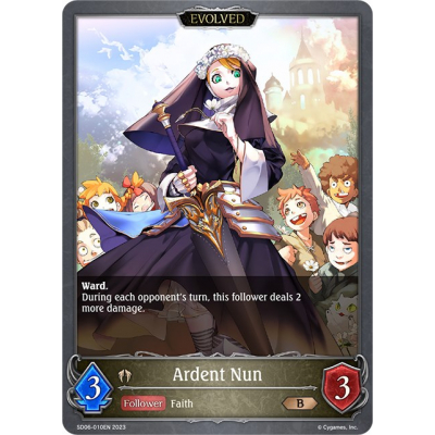 Ardent Nun (Evolved) - Shadowverse: Evolve - Big Orbit Cards Ardent Nun (Evolved) - Shadowverse: Evolve - Big Orbit Cards