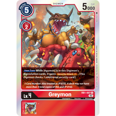 Greymon - RB1 - Resurgence Booster - Big Orbit Cards Greymon - RB1 - Resurgence Booster - Big Orbit Cards