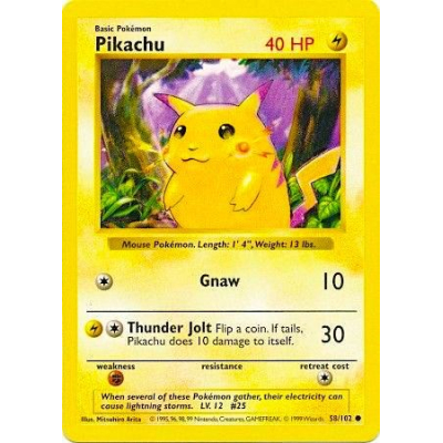 Pikachu (Red Cheeks) (Shadowless) - Big Orbit Cards