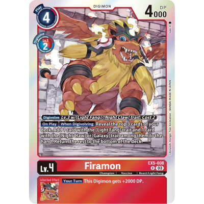 Firamon (Foil) - EX5 - Animal Colosseum - Big Orbit Cards Firamon (Foil) - EX5 - Animal Colosseum - Big Orbit Cards