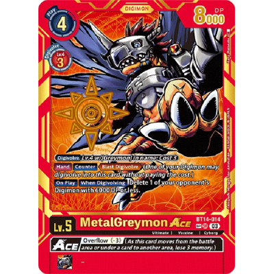 MetalGreymon Ace (Special Rare) - Big Orbit Cards MetalGreymon Ace (Special Rare) - Big Orbit Cards