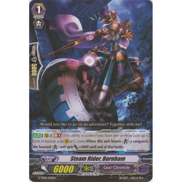 Steam Rider, Burnham - Cardfight Vanguard - Big Orbit Cards Steam Rider, Burnham - Cardfight Vanguard - Big Orbit Cards