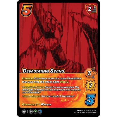 Devastating Swing (Foil) (1st Edition) - Big Orbit Cards Devastating Swing (Foil) (1st Edition) - Big Orbit Cards