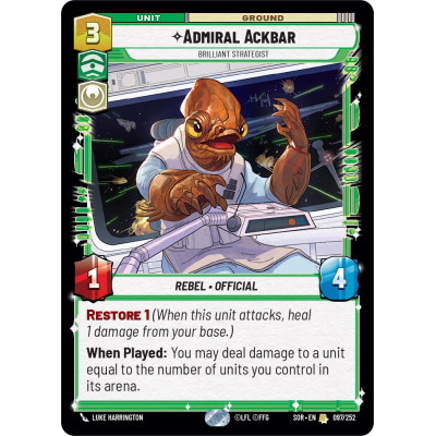 Sell Admiral Ackbar Brilliant Strategist Big Orbit Cards