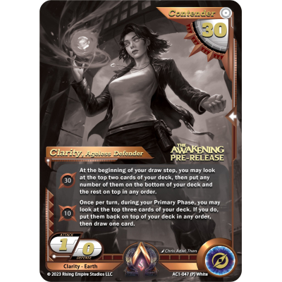 Clarity, Ageless Defender (Pre-Release) - Big Orbit Cards Clarity, Ageless Defender (Pre-Release) - Big Orbit Cards