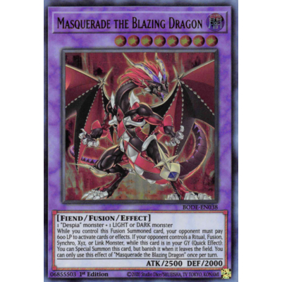 Masquerade the Blazing Dragon - Super Rare - Big Orbit Cards Masquerade the Blazing Dragon - Super Rare - Big Orbit Cards
