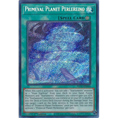 Yugioh, Primeval Planet popular Perlereino, Secret Rare