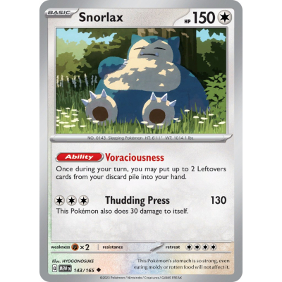 Snorlax factory Reverse Holo