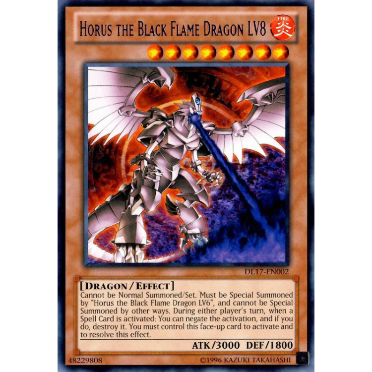 Mavin  Yugioh Horus The Black Flame Dragon LV8 EEN-ENSE1 Secret Rare  Limited Edition NM