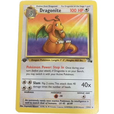 Pokemon outlet 1st Edition Dragonite Holo