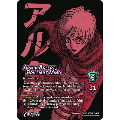 Armin Arlert, Brilliant Mind (Foil) - Big Orbit Cards Armin Arlert, Brilliant Mind (Foil) - Big Orbit Cards