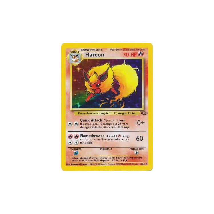 Flareon Holographic 3/64 Pokemon online Card