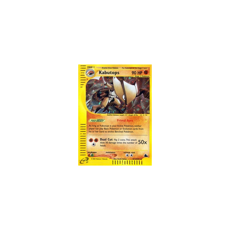 Newest Pokemon Skyridge Holo Kabutops H13