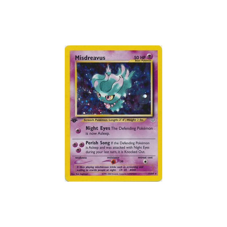 Pokemon Misdreavus 1st Edition Holo offers