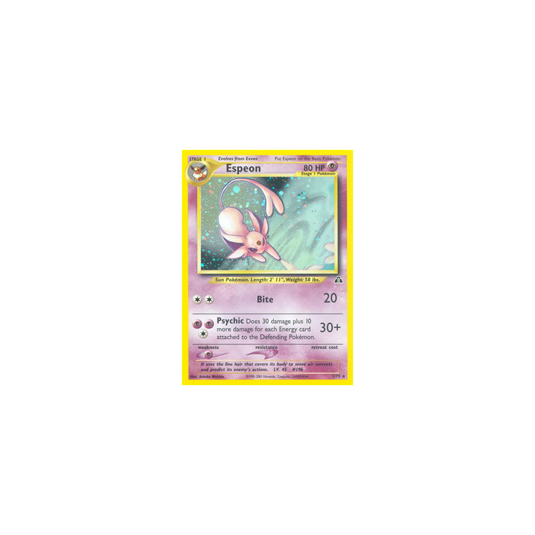 Pokemon Espeon shops Neo Discovery Holo